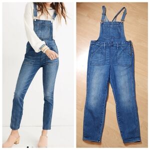 Madewell Denim Skinny Overalls Medium Wash Size XL G7691